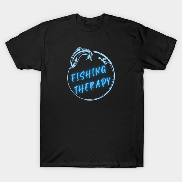 Fishing Therapy T-Shirt by DARKWAYER